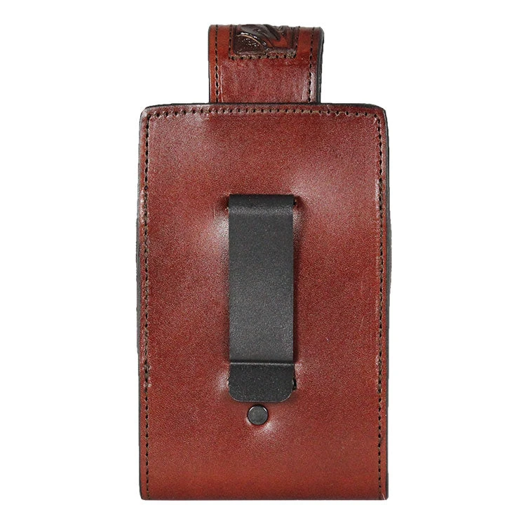 Austin Accent Floral Tooled Leather Cell Phone Case 2 Austin Accent Floral Tooled Leather Cell Phone Case - Image 2