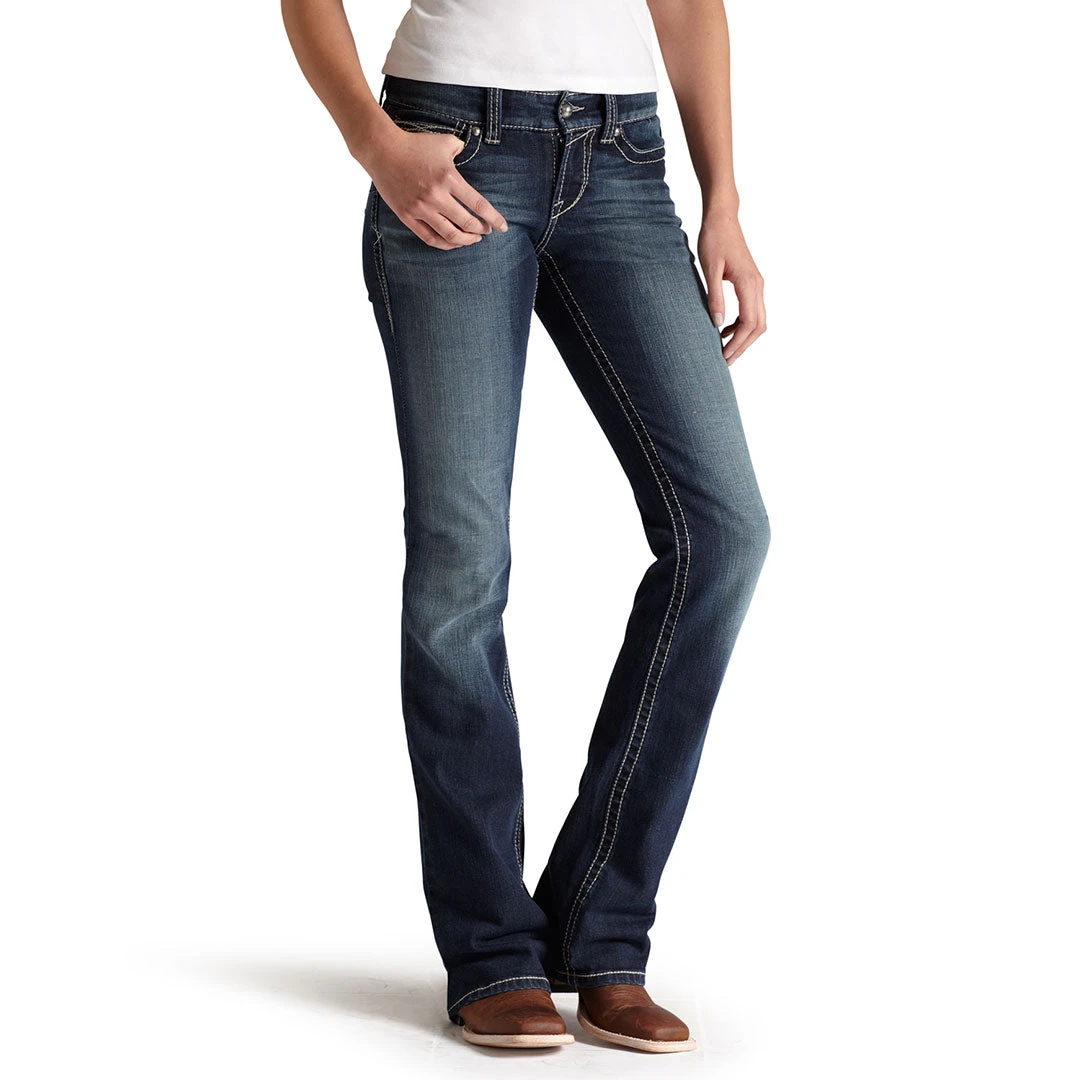 Ariat Women's R.E.A.L. Entwined Mid Rise Bootcut Jeans 2 Ariat Women's R.E.A.L. Entwined Mid Rise Bootcut Jeans - Image 2