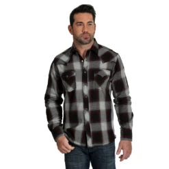 Wrangler Men's Retro Premium Plaid Flannel Shirt -Western Cowboy Equipment Store 18bac90742d4a0a7567ab9e00b47d370