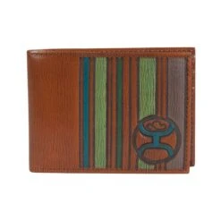 Hooey Men's Colored Stripe Leather Bi-Fold Wallet