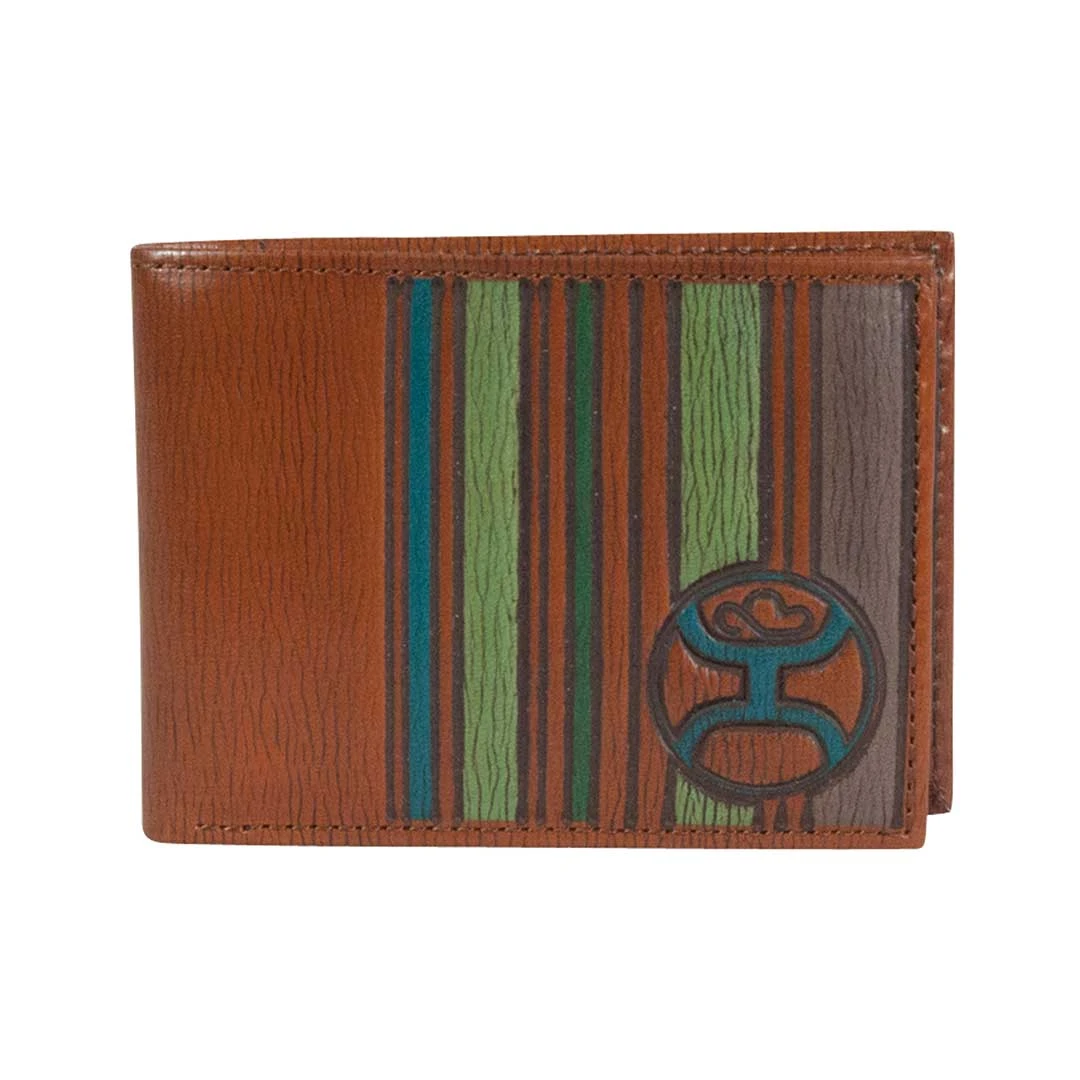 Hooey Men's Colored Stripe Leather Bi-Fold Wallet 1 Hooey Men's Colored Stripe Leather Bi-Fold Wallet