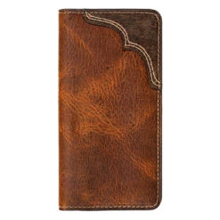 Wrangler Men's Contrast Tab Leather Rodeo Wallet
