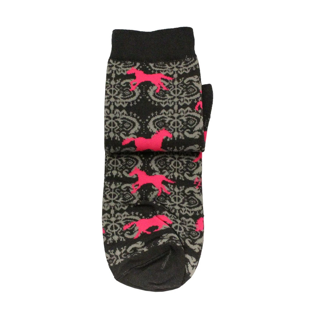 Austin Accent Women's Vintage Horse Print Socks 2 Austin Accent Women's Vintage Horse Print Socks - Image 2