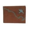 Roughy Men's Stitch Accent Leather Bi-Fold Wallet