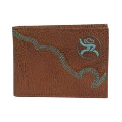 Roughy Men's Stitch Accent Leather Bi-Fold Wallet