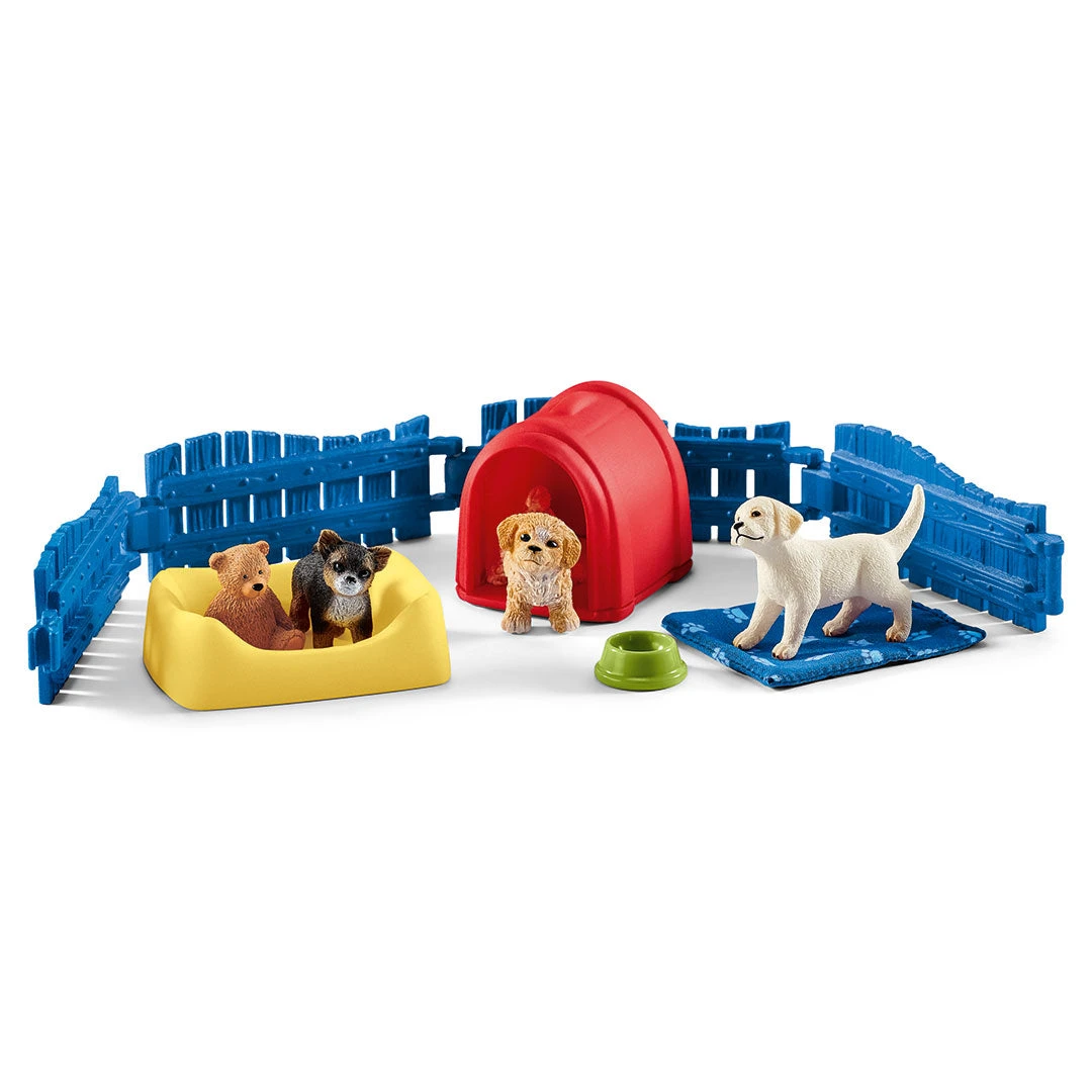 Schleich Puppy Pen Set Toy 1 Schleich Puppy Pen Set Toy