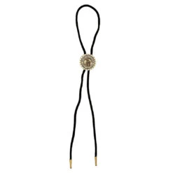 Calgary Stampede Rodeo Slim Antique Gold Bolo Tie