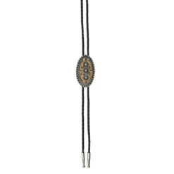 AndWest Men's Antique Two-Tone Scrolled Bolo Tie