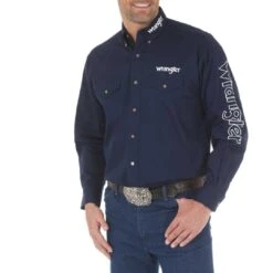 Wrangler Men's Logo Embroidered Shirt