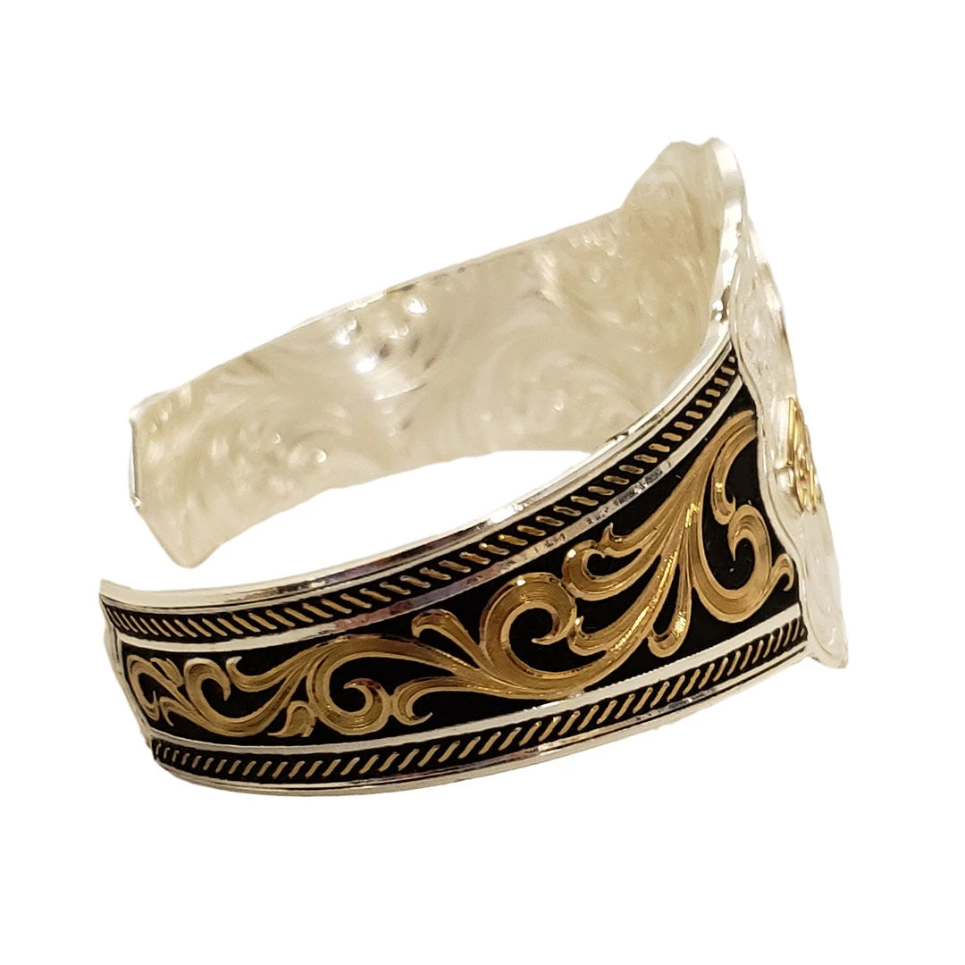 Montana Silversmiths Calgary Stampede Windburst Cuff Bracelet 2 Montana Silversmiths Calgary Stampede Windburst Cuff Bracelet - Image 2