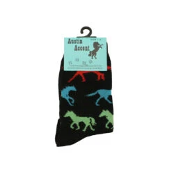 Austin Accent Kids' Multi Color Horse Sock