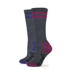 Wrangler Women's Merino Wool Blend Marl Boot Sock - 2 Pack