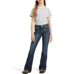 Ariat Girls' R.E.A.L. Vicky Flare Leg Jeans -Western Cowboy Equipment Store AIL 10040808 full