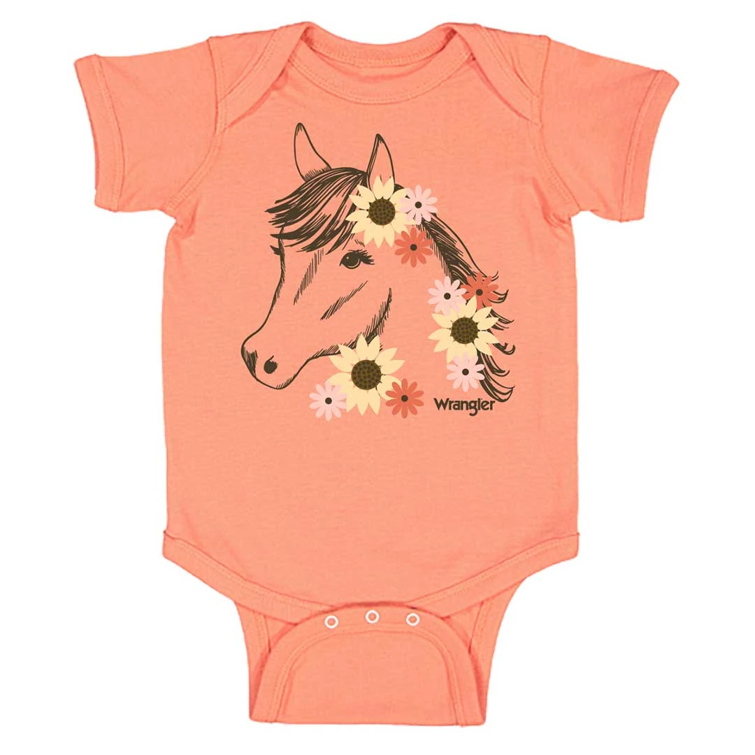 Wrangler Baby Girls' Horse Graphic Print Onesie 1 Wrangler Baby Girls' Horse Graphic Print Onesie
