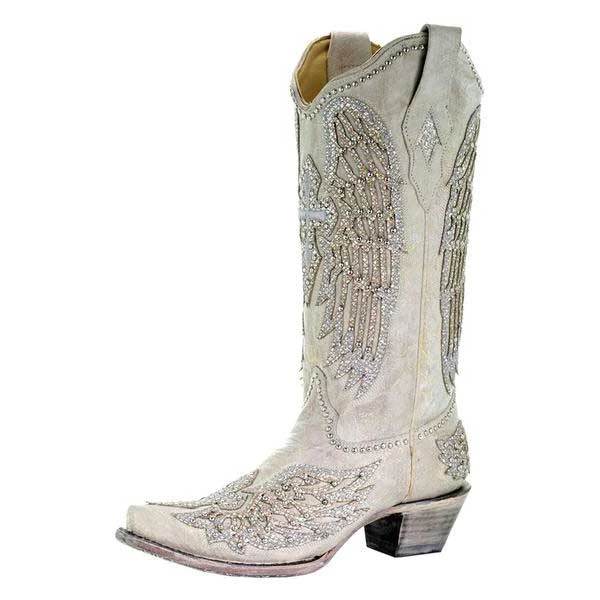 Corral Women's Angela Western Wedding Cowgirl Boots 1 Corral Women's Angela Western Wedding Cowgirl Boots
