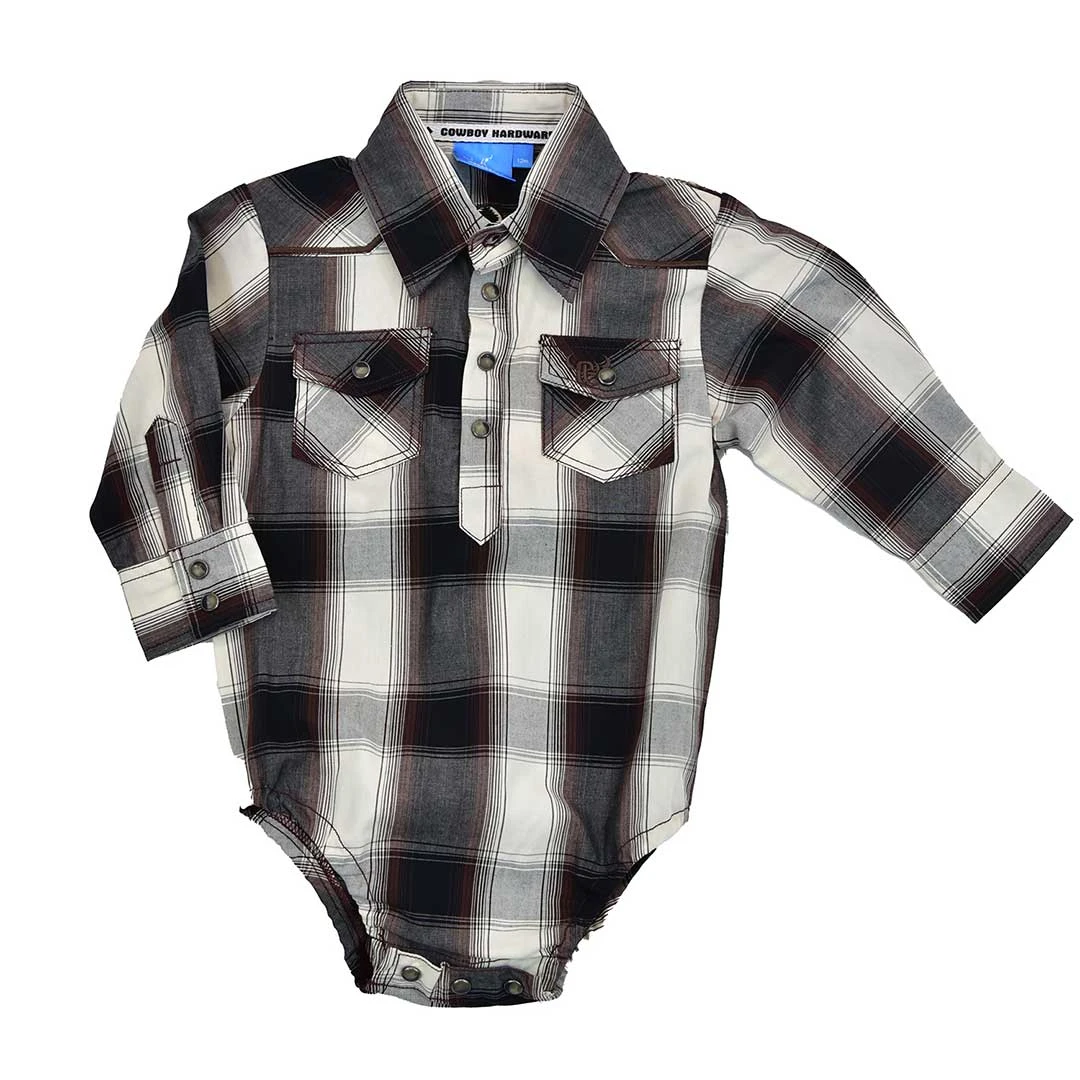 Cowboy Hardware Baby Boys' Hombre Plaid Onesie 1 Cowboy Hardware Baby Boys' Hombre Plaid Onesie