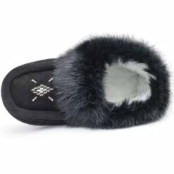 Lammle's Women's Fur Trim Moccasins