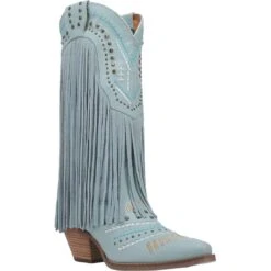 Dingo Women's Gypsy Leather Cowgirl Boots -Western Cowboy Equipment Store DNP DI737 Blue 1