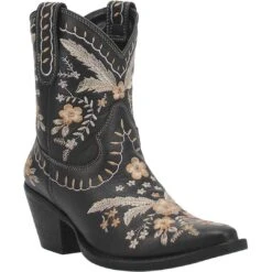 Dingo Women's Primrose Leather Cowgirl Boots -Western Cowboy Equipment Store DNP DI748 Black 1
