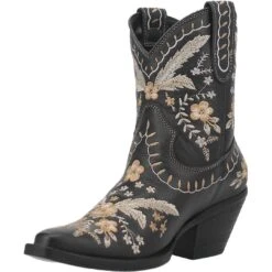 Dingo Women's Primrose Leather Cowgirl Boots -Western Cowboy Equipment Store DNP DI748 Black 8