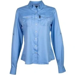 Hooey Brands Women's Sol Solid Snap Shirt -Western Cowboy Equipment Store HOO HT1613BL FRONT