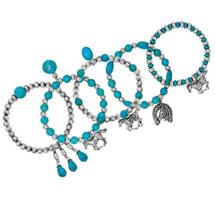 Wyo-Horse Women's Stackable Horse Charm Bracelets 1 Wyo-Horse Women's Stackable Horse Charm Bracelets