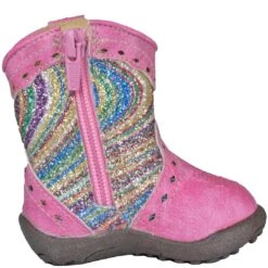 Roper Baby Girls' Swirly Glitter Shaft Cowgirl Boots -Western Cowboy Equipment Store KAR 91619012758 3