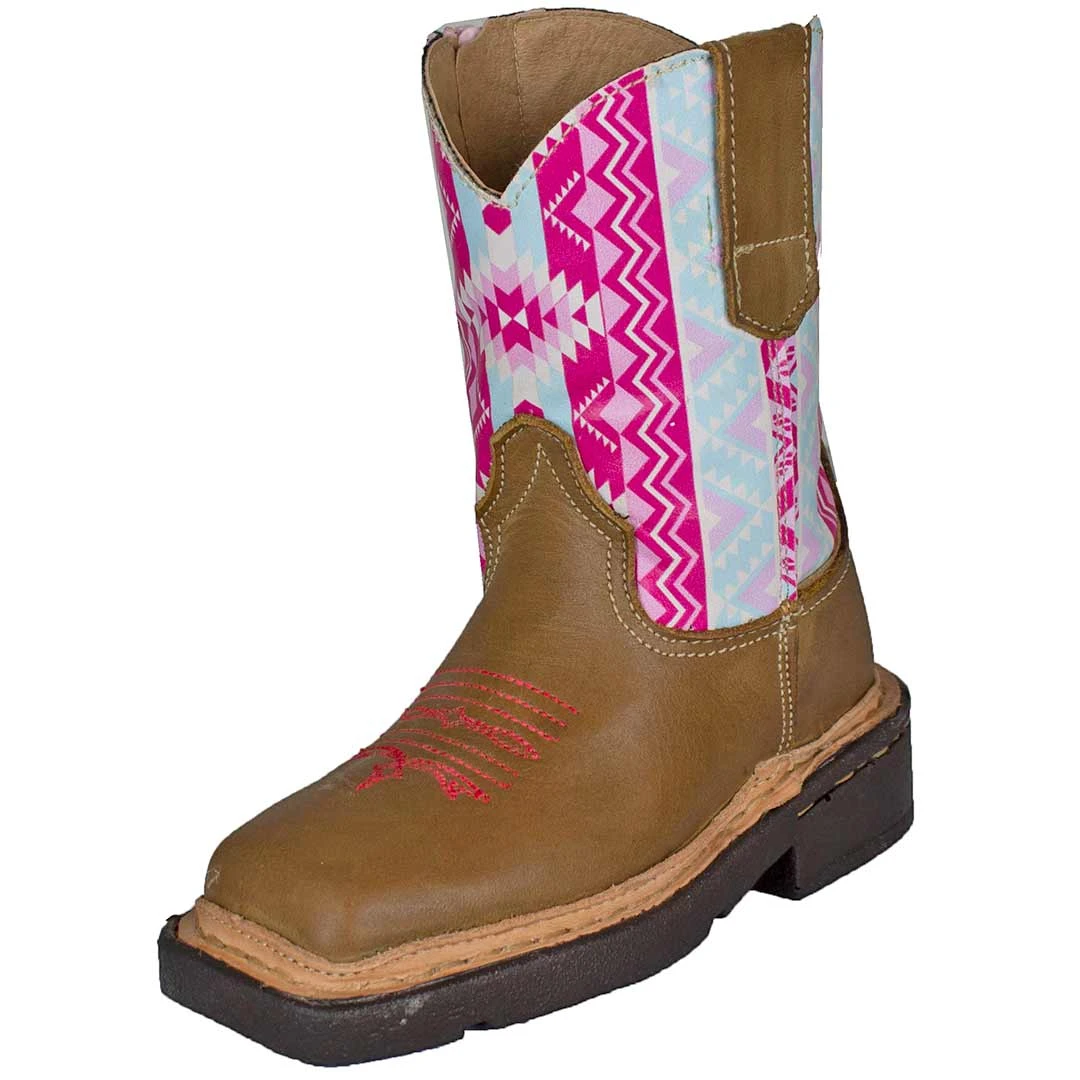 Roper Toddler Girls' Aztec Shaft Cowgirl Boots 1 Roper Toddler Girls' Aztec Shaft Cowgirl Boots