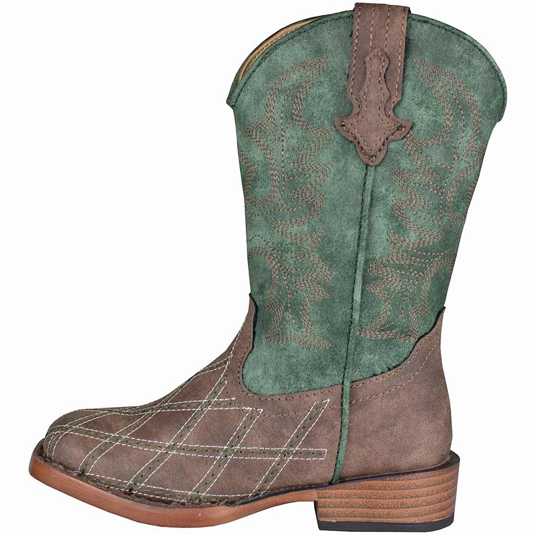 Roper Boys' Cross Cut Square Toe Cowboy Boots 3 Roper Boys' Cross Cut Square Toe Cowboy Boots - Image 3