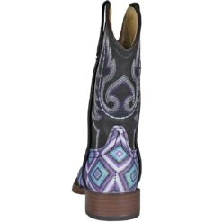 Roper Girls' Glitter Diamonds Square Toe Cowgirl Boots -Western Cowboy Equipment Store KAR 91819011523 2