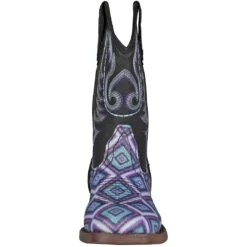 Roper Girls' Glitter Diamonds Square Toe Cowgirl Boots -Western Cowboy Equipment Store KAR 91819011523 3