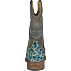 Roper Girls' Glitter Leopard Square Toe Cowgirl Boots -Western Cowboy Equipment Store KAR 91819012562 2