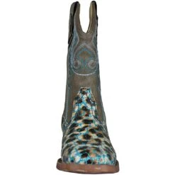 Roper Girls' Glitter Leopard Square Toe Cowgirl Boots -Western Cowboy Equipment Store KAR 91819012562 3