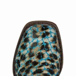 Roper Girls' Glitter Leopard Square Toe Cowgirl Boots -Western Cowboy Equipment Store KAR 91819012562 4