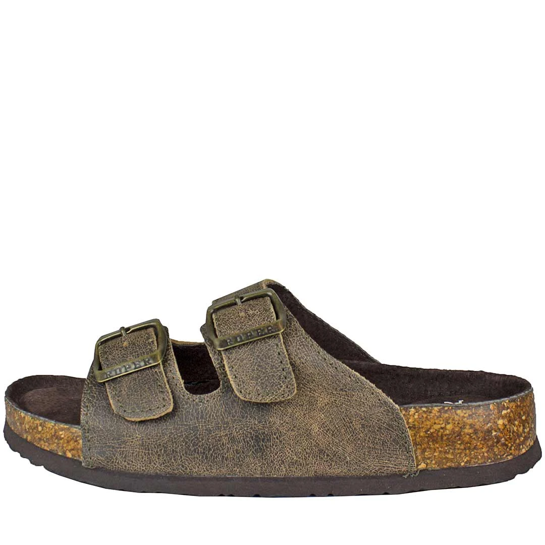 Roper Women's Distressed Two Strap Sandals 2 Roper Women's Distressed Two Strap Sandals - Image 2