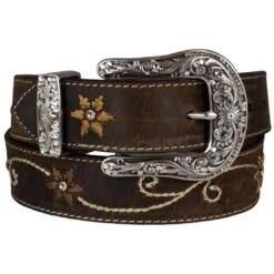 Nocona Women's Floral Embroidered Belt