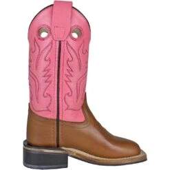 Old West Girls' Square Toe Cowgirl Boots -Western Cowboy Equipment Store OLD BSC1839 1