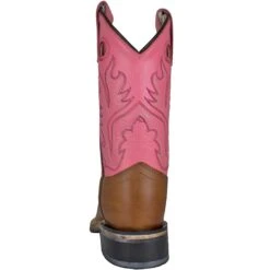 Old West Girls' Square Toe Cowgirl Boots -Western Cowboy Equipment Store OLD BSC1839 2