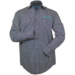 Wrangler Men's Logo Cross Print Snap Shirt