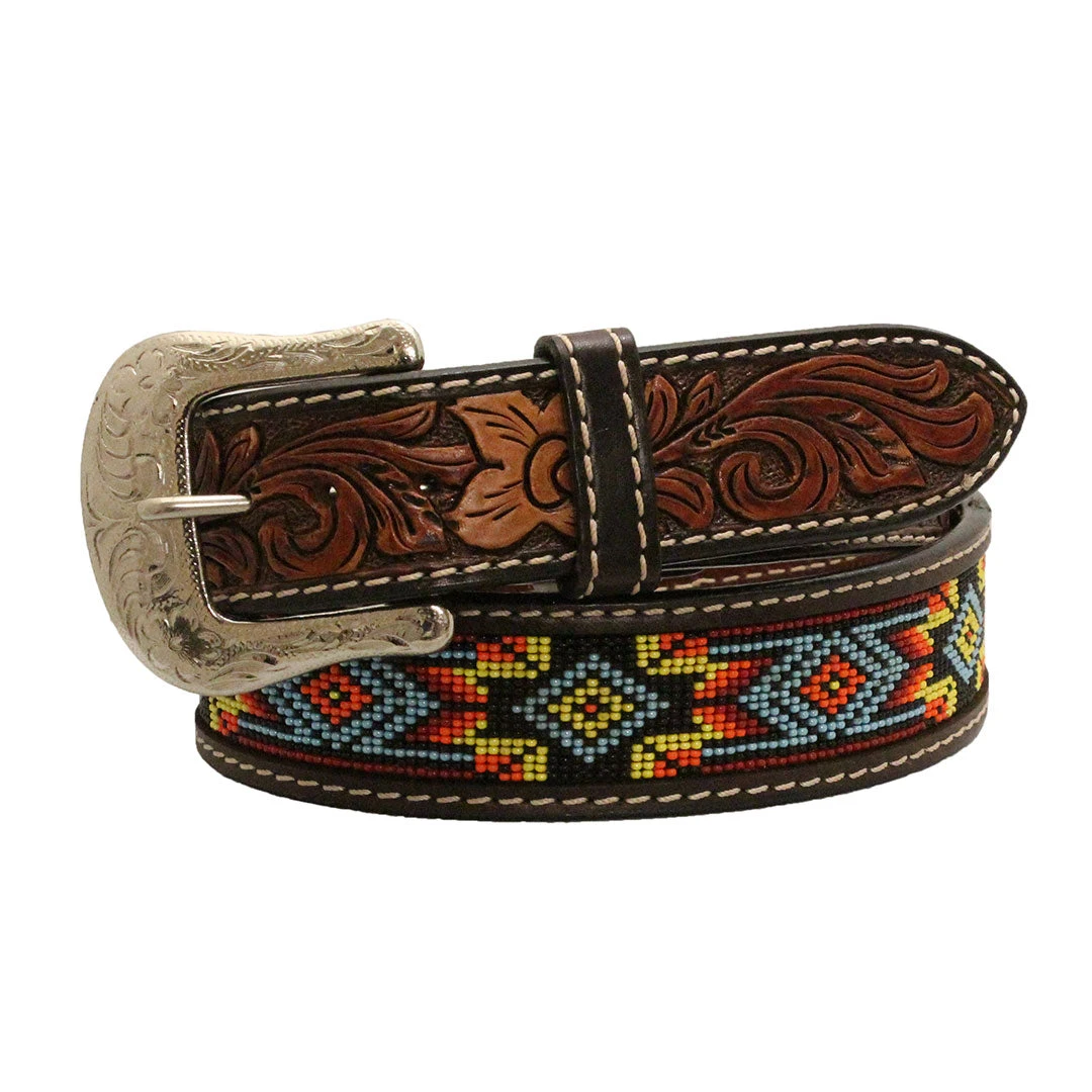 Twisted X Men's Beaded Sunburst Leather Belt 1 Twisted X Men's Beaded Sunburst Leather Belt