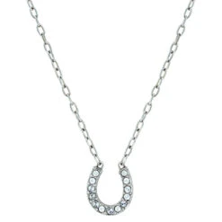 Montana Silversmiths Women's Crystal Horseshoe Necklace