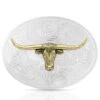 Montana Silversmiths American Beauty Filigree Longhorn Belt Buckle