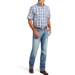 Ariat Men's Pro Series Fergus Short Sleeve Fitted Button-Down Shirt 7 Ariat Men's Pro Series Fergus Short Sleeve Fitted Button-Down Shirt -Western Cowboy Equipment Store ariat men s pro series fergus short sleeve fitted button down shirt