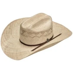 Ariat Vented Crown Cattleman Straw Cowboy Hat