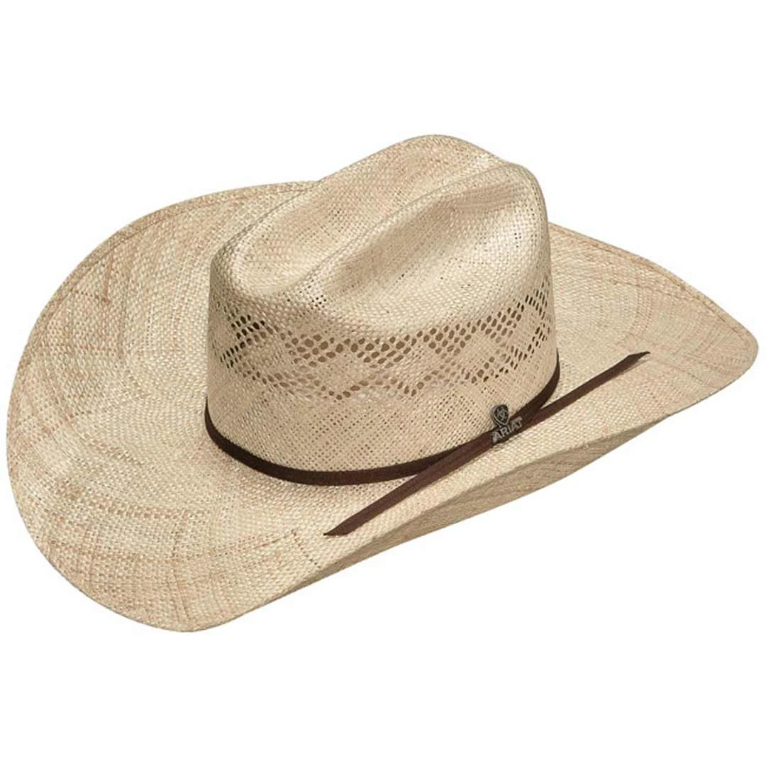 Ariat Vented Crown Cattleman Straw Cowboy Hat 1 Ariat Vented Crown Cattleman Straw Cowboy Hat