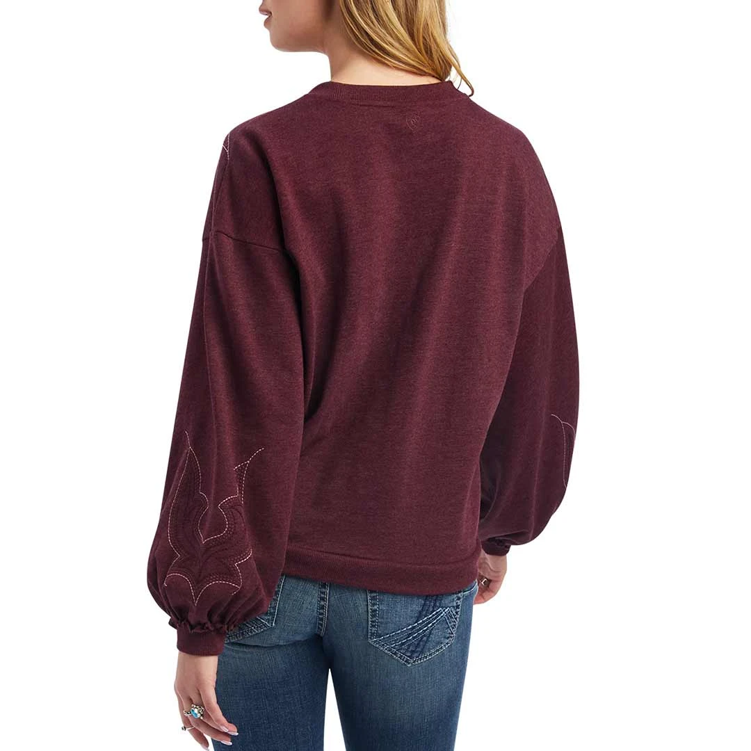 Ariat Women's Stitched Crew Sweatshirt 2 Ariat Women's Stitched Crew Sweatshirt - Image 2