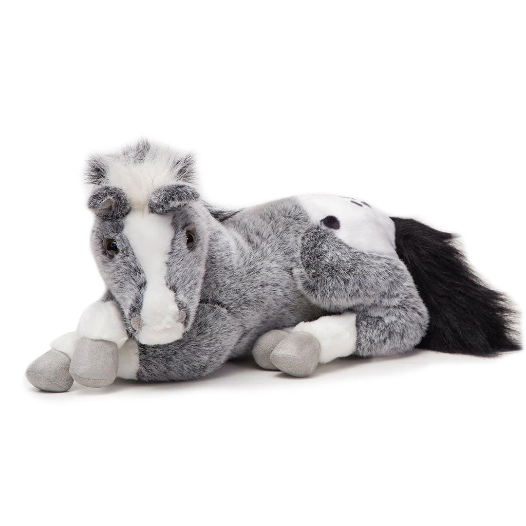 Carstens Laying Grey & White Plush Appaloosa Colt 1 Carstens Laying Grey & White Plush Appaloosa Colt
