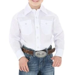 Wrangler Boys' Snap Front Western Dress Shirt