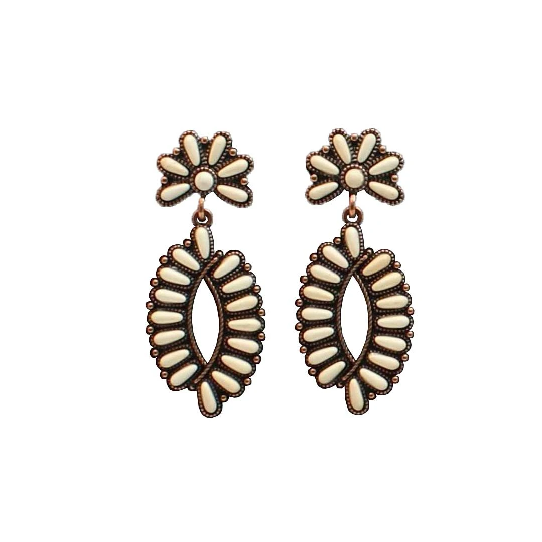Blazin Roxx Ivory Blossom Earrings 1 Blazin Roxx Ivory Blossom Earrings