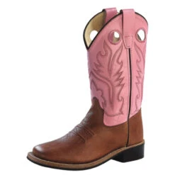 Old West Girls' Square Toe Cowgirl Boots